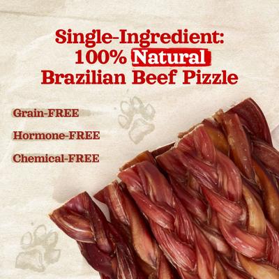 Show full view: Natural Farm Braided Beef Bully Sticks Dog Treats, 6-in, 10 count slide 8 of 11