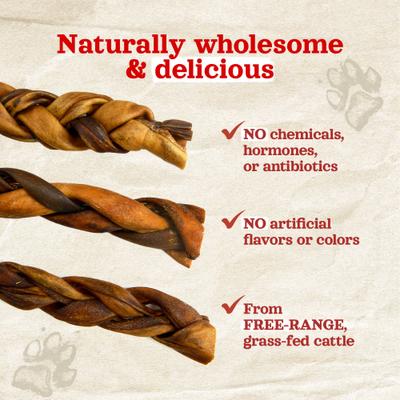 Show full view: Natural Farm Braided Collagen Dog Treats, 6-in, 5 count slide 6 of 8