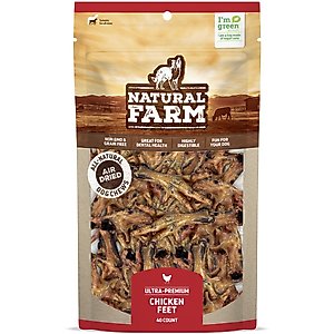 Natural Farm Chicken Feet Dog Treats, 40 count