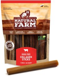 Natural Farm Collagen Sticks Dog Treats, 6-in, 10 count