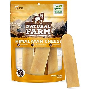 Natural Farm Himalayan Cheese Dog Treats, Large, 4 count