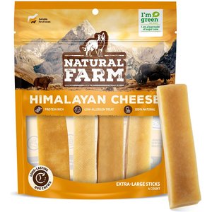 Natural Farm Himalayan Cheese Dog Treats, X-Large, 4 count