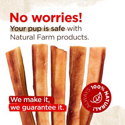 Show full view: Natural Farm Jumbo Beef Bully Sticks Dog Treats, 1 count, 12-in slide 5 of 6