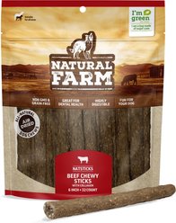 Natural Farm Natsticks Beef High-Protein Chewy Sticks Dog Treats, 32 count
