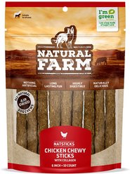 Natural Farm Natsticks Chicken High-Protein Chewy Sticks Dog Treats, 10 count