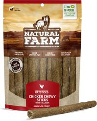 Natural Farm Natsticks Chicken High-Protein Chewy Sticks Dog Treats, 16 count