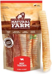 Natural Farm Odor-Free Beef Trachea Dog Treats, 12-in, 8 count
