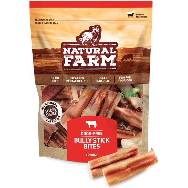 EcoKind Low Odor Natural Bully Sticks Dog Treats, 1-lb bag, 6 inches