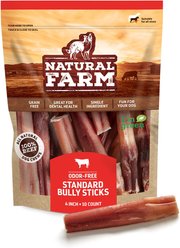 Natural Farm Odor-Free Bully Sticks Dog Treats, 4-in, 10 count slide 1 of 6