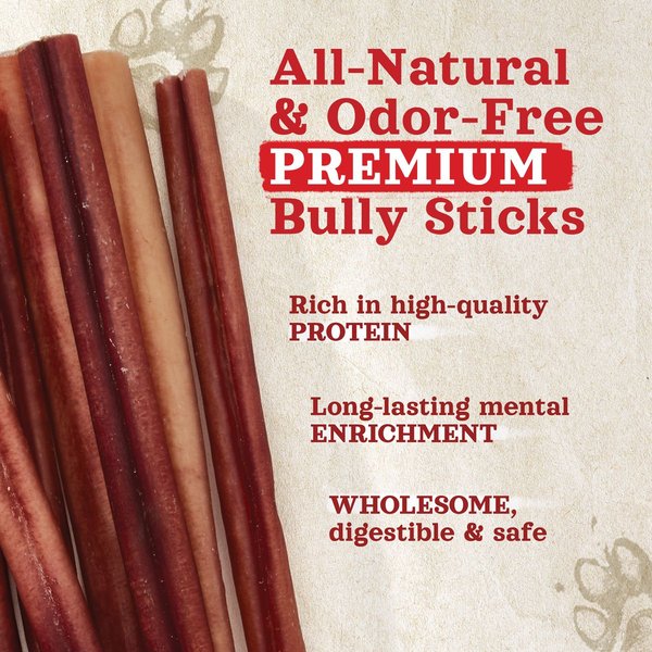 Natural Farm Odor-Free Bully Sticks Dog Treats, 7-in, 10 count