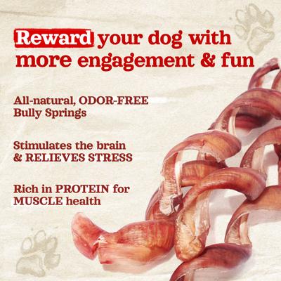 Show full view: Natural Farm Odor-Free Curly Bully Sticks Dog Treats, 5-6-in, 5 count slide 3 of 6