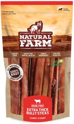 Natural Farm Odor-Free Extra Thick Bully Sticks Dog Treats, 12-in, 5 count