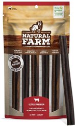 Natural Farm Peanut Butter Collagen Sticks Dog Treats, 12-in, 5 count