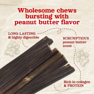 Show full view: Natural Farm Peanut Butter Collagen Sticks Dog Treats, 12-in, 5 count slide 8 of 10