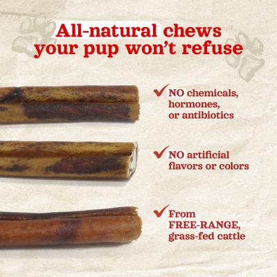 Show full view: Natural Farm Peanut Butter Flavor Stuffed Collagen Sticks Dog Treats, 12-in, 12 count slide 6 of 8
