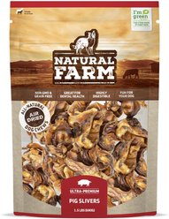 Natural Farm Pig Sliver Dog Treats, 1.5-lb bag slide 1 of 5