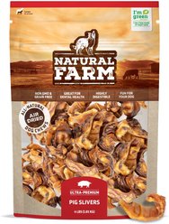 Natural Farm Pig Sliver Dog Treats, 4-lb bag