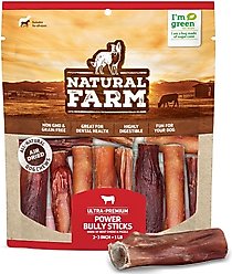 Natural Farm Power 2 to 3-in Beef Bully Sticks Dog Treats, 1-lb bag