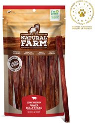 Natural Farm Power Beef Bully Sticks Dog Treats, 12-in, 12 count