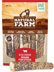 Natural Farm Power Fish Sticks Dog Treats, 6-in, 5 count