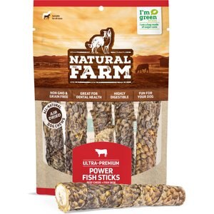 Natural Farm Power Fish Sticks Dog Treats, 6-in, 5 count