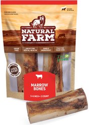 Natural Farm Smoked Marrow Bones Dog Treats, 5-6-in, 2 count