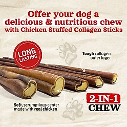 Natural Farm Stuffed Collagen Chicken Flavor Sticks Dog Treats, 12-in, 5 count slide 2 of 6