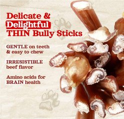 Natural Farm Thin Beef Bully Sticks Dog Treats, 6-in, 10 count slide 2 of 6