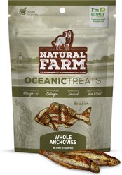 Natural Farm Whole Anchovies Natural Dog Treats, 3-oz bag