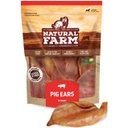 Natural Farm Whole Pig Ears Dog Treats, 8 count