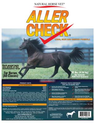 Show full view: Natural Horse Vet Aller Check Lung, Skin & Immune Formula Horse Supplement, 10-lb bag slide 2 of 2