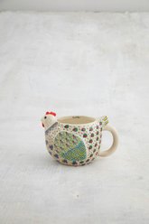 Natural Life Folk Art Chicken Coffee Mug, 4.75 x 3.25-in