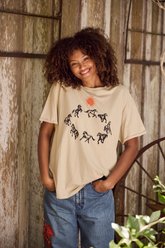 Natural Life Take It In Horse Tee Shirt, Cream, XX-Large