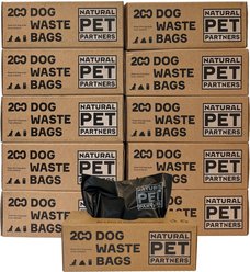 Natural Pet Partners Bulk Roll USDA Certified Bio-based Dog Waste Bags, 10 Rolls, 2000 Count