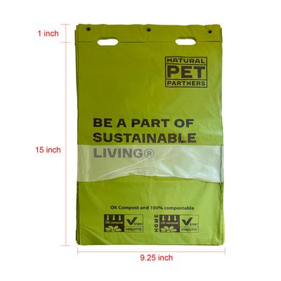 Show full view: Natural Pet Partners Commercial Compostable Bulk Flat Header Pull-Strap Dog Waste Bags, 3,200 count slide 5 of 5