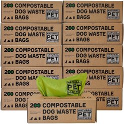 Natural Pet Partners Commercial Compostable Bulk Roll Dog Waste Bags, 10 Rolls, 2000 count