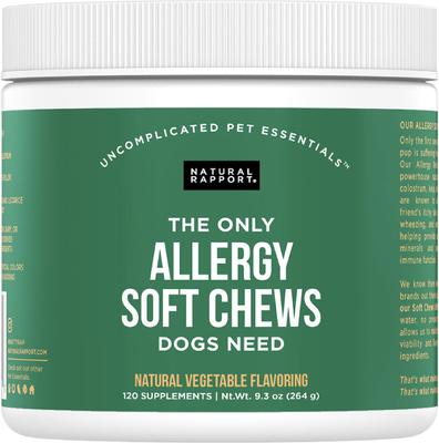 Show full view: Natural Rapport The Only Allergy Soft Chews Dogs Need Allergy Supplement for Dogs, 120 count slide 1 of 6