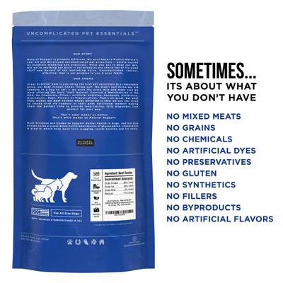 Show full view: Natural Rapport The Only Beef Tendon Chews Dogs Need Hard Chew Dog Treats, 5 count slide 3 of 6