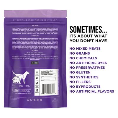 Show full view: Natural Rapport The Only Chicken Tender Jerky Dog Treats, 4-oz bag slide 3 of 6