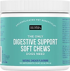 Natural Rapport The Only Digestive Support Soft Chews Dogs Needs Digestive Supplement for Dogs, 120 count