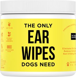 Natural Rapport The Only Dog Ear Wipes, 100 count