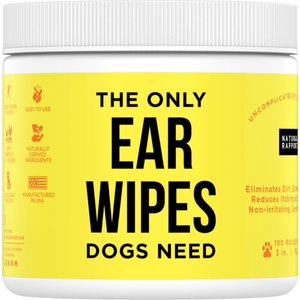 Natural Rapport The Only Dog Ear Wipes, 100 count