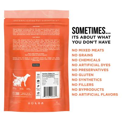 Show full view: Natural Rapport The Only Freeze-Dried Chicken Liver Dog Treats, 4-oz bag slide 3 of 5