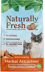 Naturally Fresh Herbal Attraction Scented Clumping Walnut Cat Litter, 14-lb bag