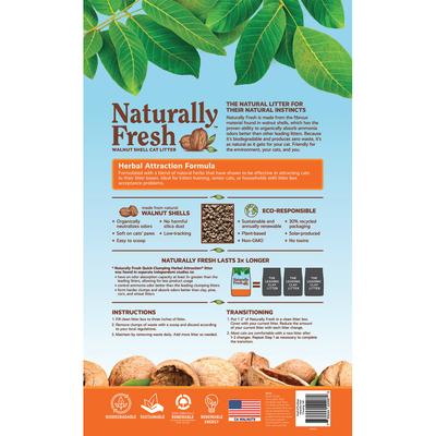 Show full view: Naturally Fresh Herbal Attraction Scented Clumping Walnut Cat Litter, 14-lb bag slide 3 of 10