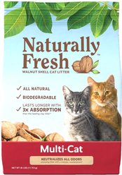 Naturally Fresh Multi-Cat Unscented Clumping Walnut Cat Litter, 26-lb bag