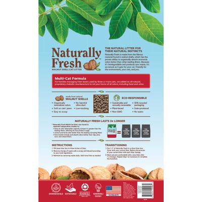Show full view: Naturally Fresh Multi-Cat Unscented Clumping Walnut Cat Litter, 26-lb bag slide 3 of 11