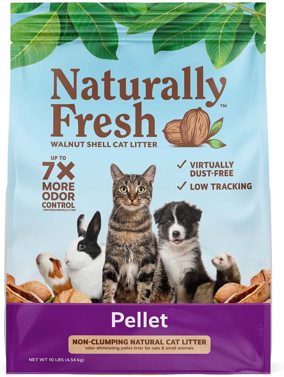 Naturally Fresh Pellet Unscented Non-Clumping Walnut Cat Litter