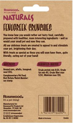Show full view: Naturals by Rosewood Fenugreek Crunchies Small Pet Treats, 7-oz bag, case of 4 slide 4 of 5