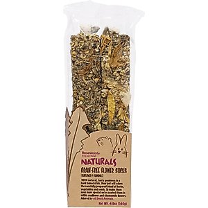 Naturals by Rosewood Grain-Free Assorted Flower Sticks Small Pet Treats, 4.9-oz bag, case of 4